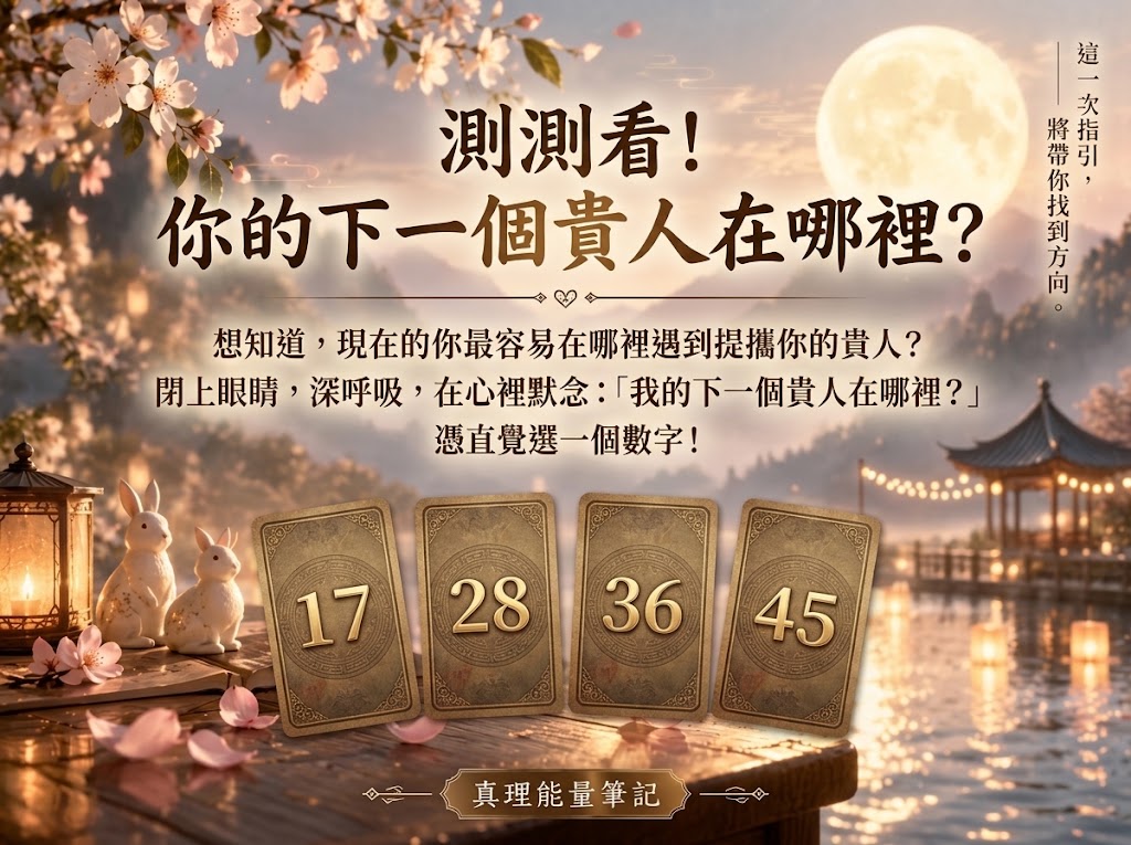 【選字測驗】測測看！你的下一個貴人在哪裡？