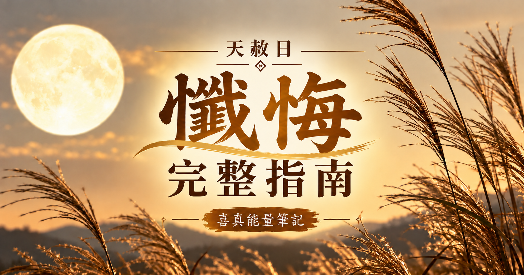 天赦日懺悔完整指南｜很多人會祈福，卻不知道懺悔真正要做什麼｜喜真開運
